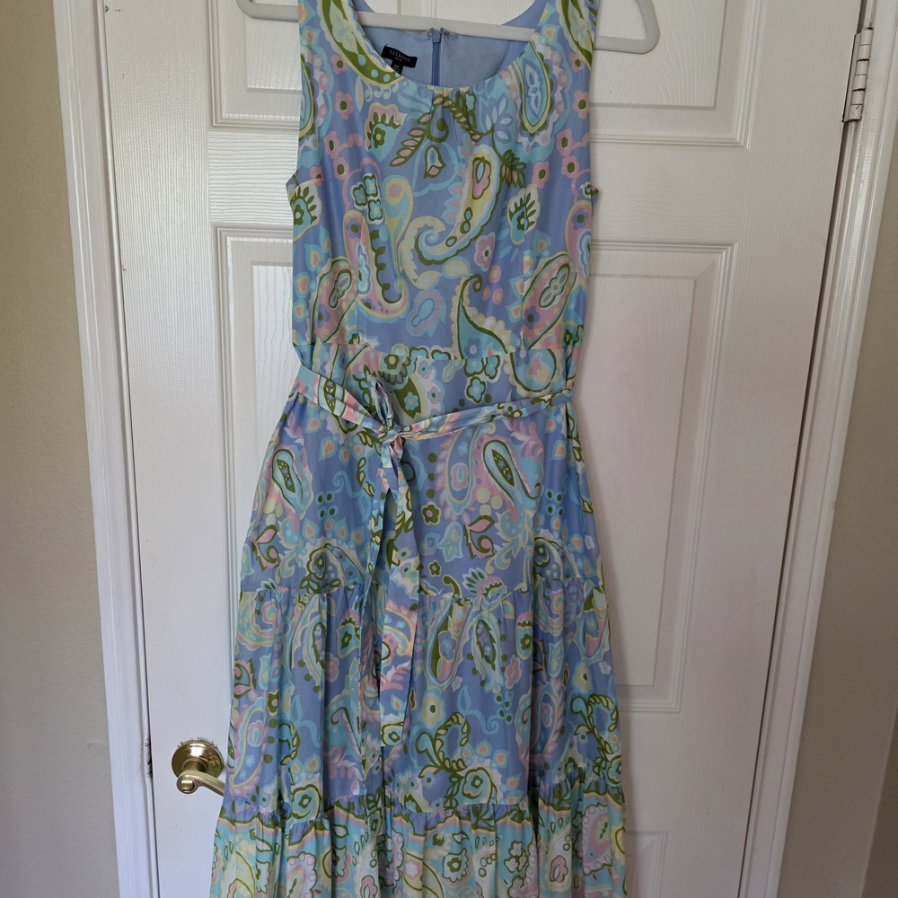 Talbots Blue and Green Maxi Sundress
